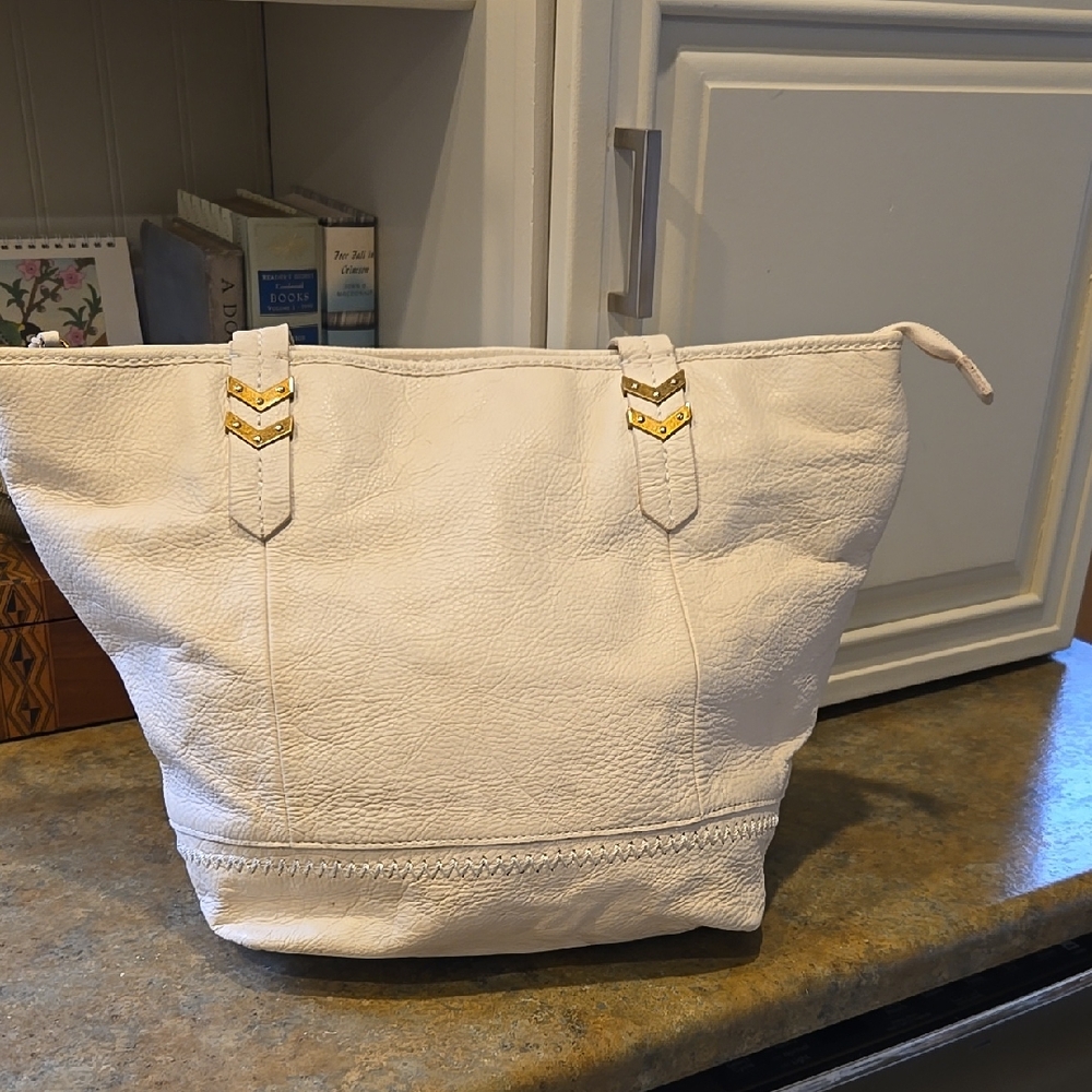 The Sak Ivory Leather Bag Gleason Style